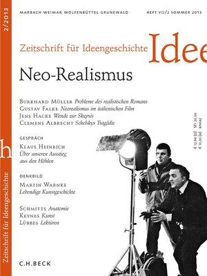 cover image of Zeitschrift für Ideengeschichte Heft VII/2 Sommer 2013